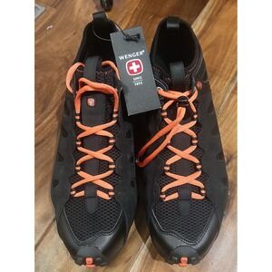 Wenger Swiss Army Mens Trail Running Shoes Black Orange FM8118-11 Size 11.5 NEW
